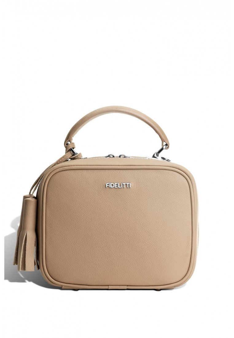 Woman Leather Bag Lady Anne BonBon Beige