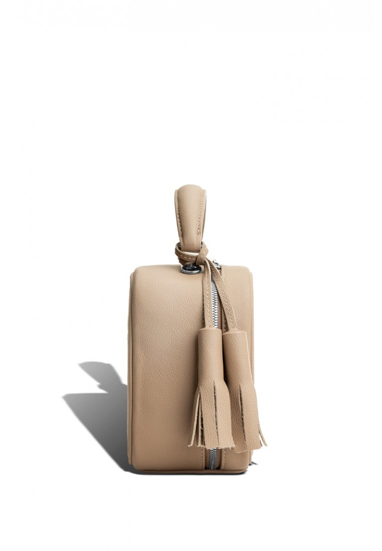 Woman Leather Bag Lady Anne BonBon Beige