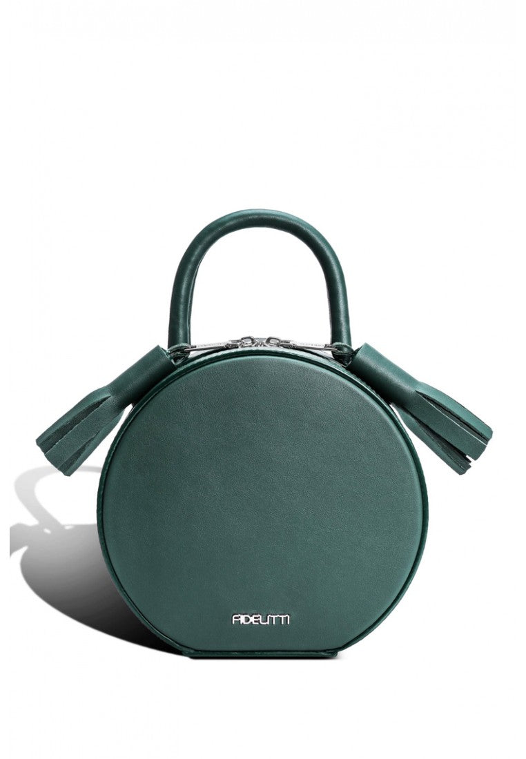 Woman Leather Cross Body Bag Lady Anne Tesoro Mini Green