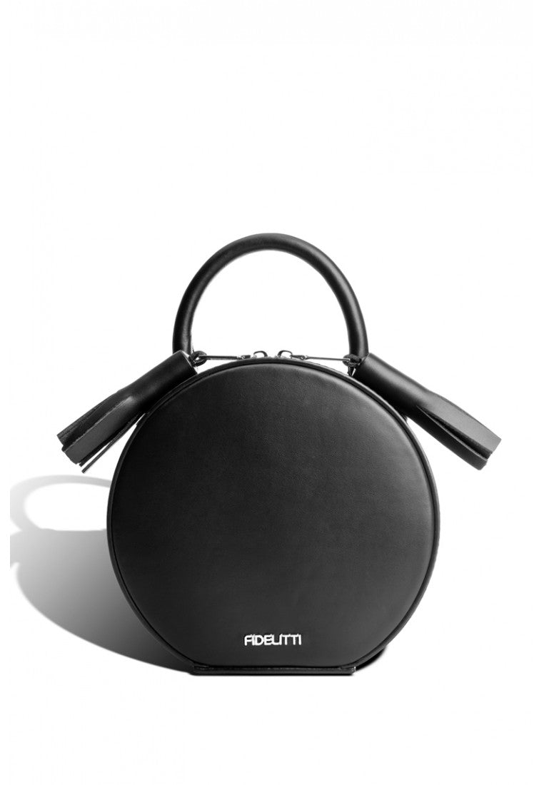 Woman Leather Crossbody Bag Lady Anne Tesoro Mini Black