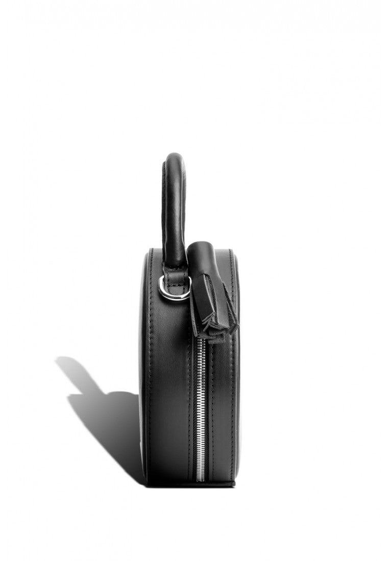 Woman Leather Crossbody Bag Lady Anne Tesoro Mini Black