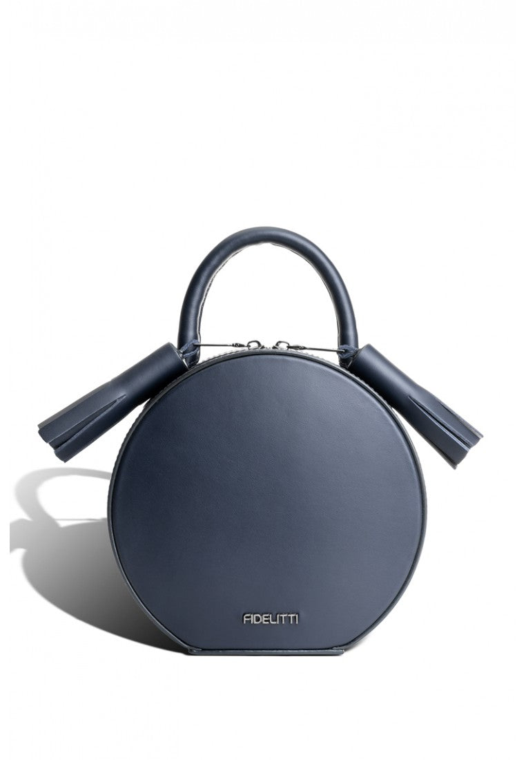 Woman Leather Crossbody Bag Lady Anne Tesoro Mini Dark Slate Blue