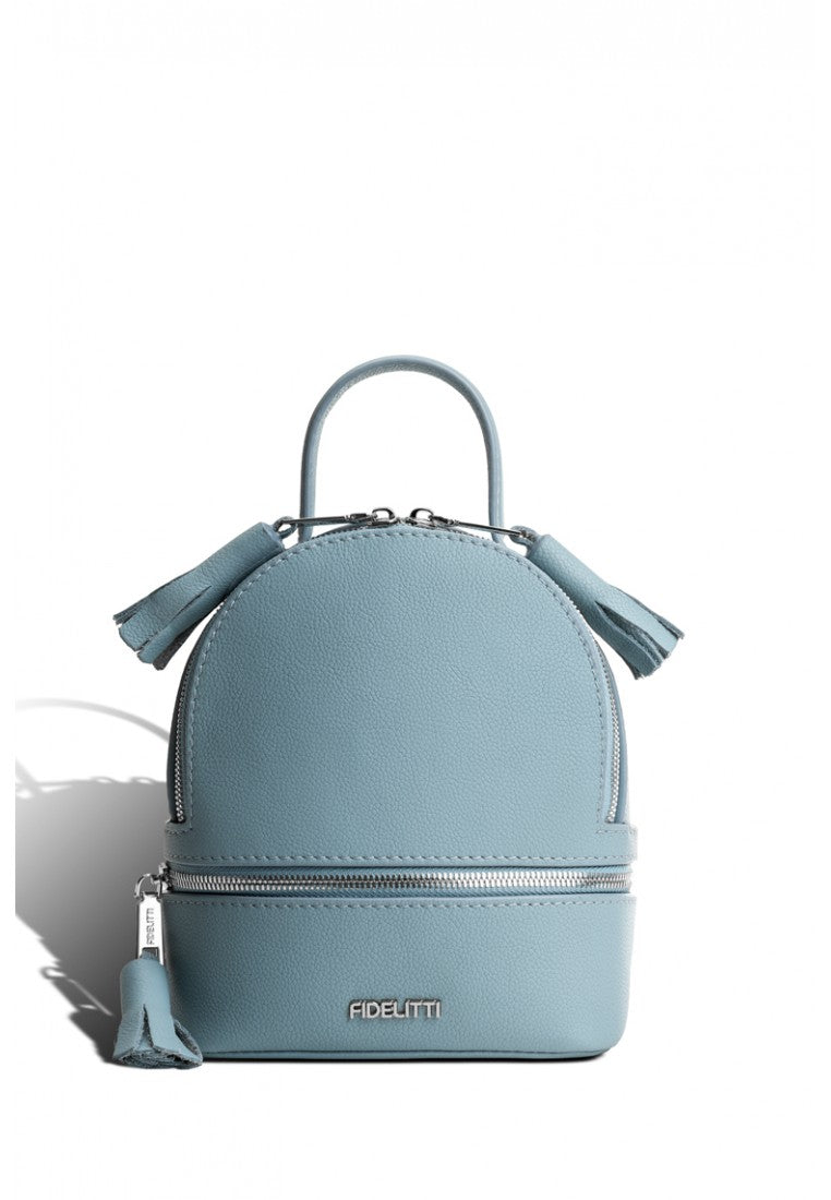 Woman Leather Backpack Lady Anne 'GO GO' Mini Blue