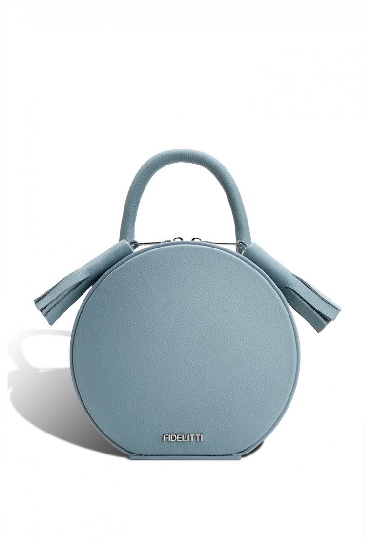 Woman Leather Crossbody Bag Lady Anne Tesoro Mini Blue