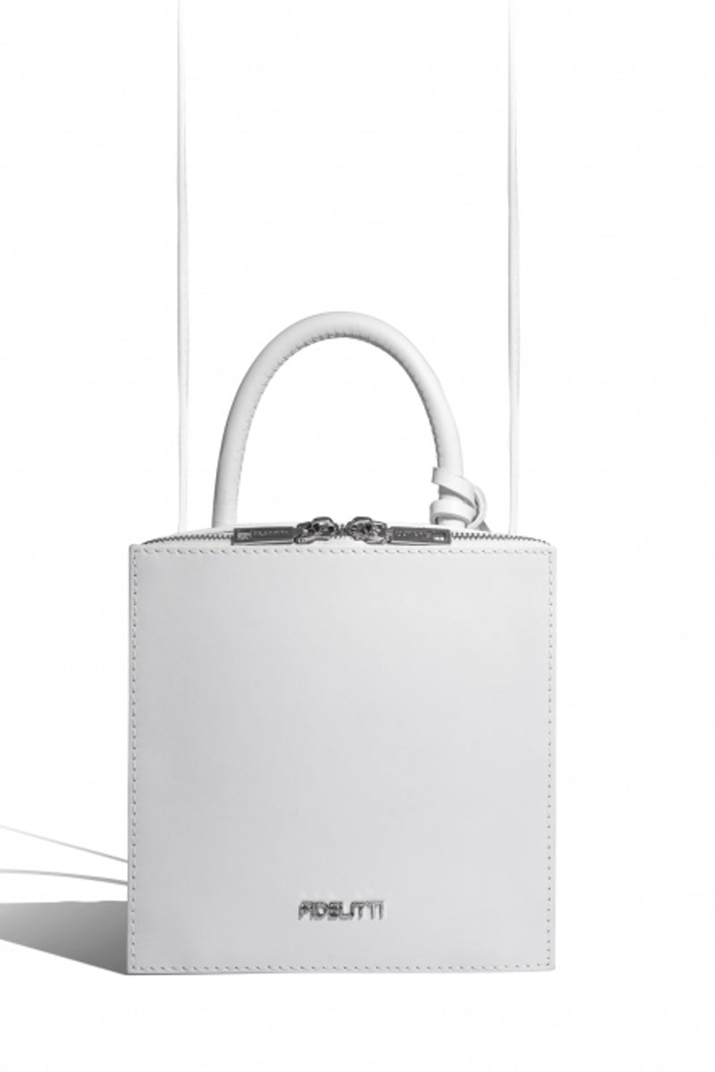 Woman Leather Crossbody Bag Lady Anne Cube Soft Beige