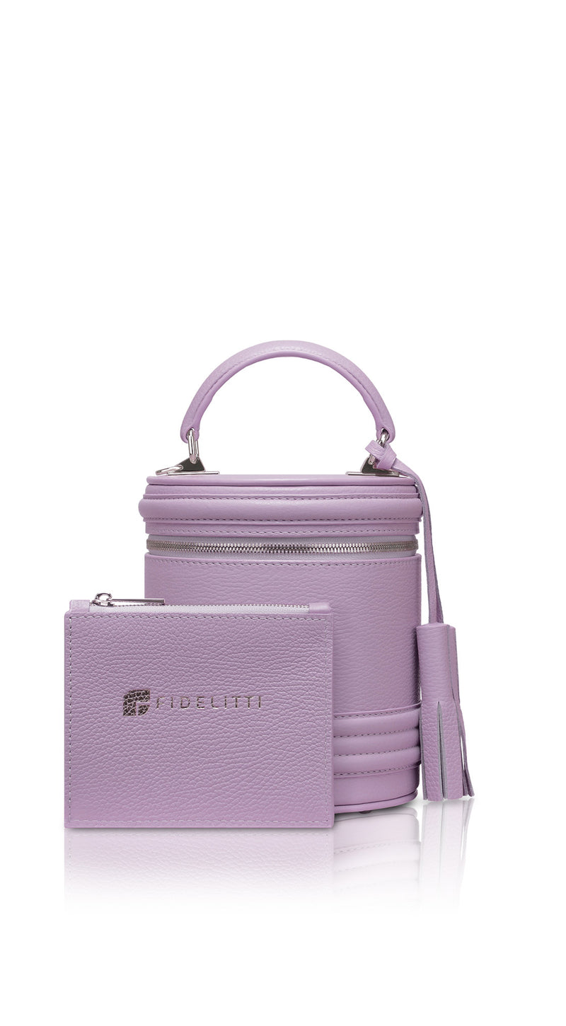 Woman Leather Cross Body Bag Lady Anne Barrel Plum