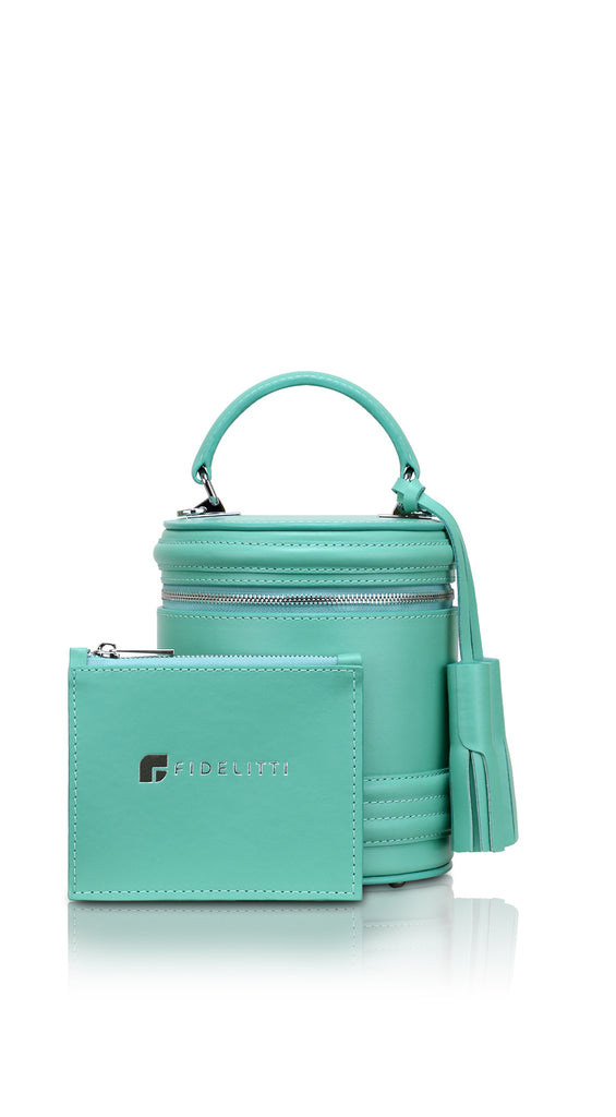 Woman Leather Crossbody Bag Lady Anne Barrel Turquoise