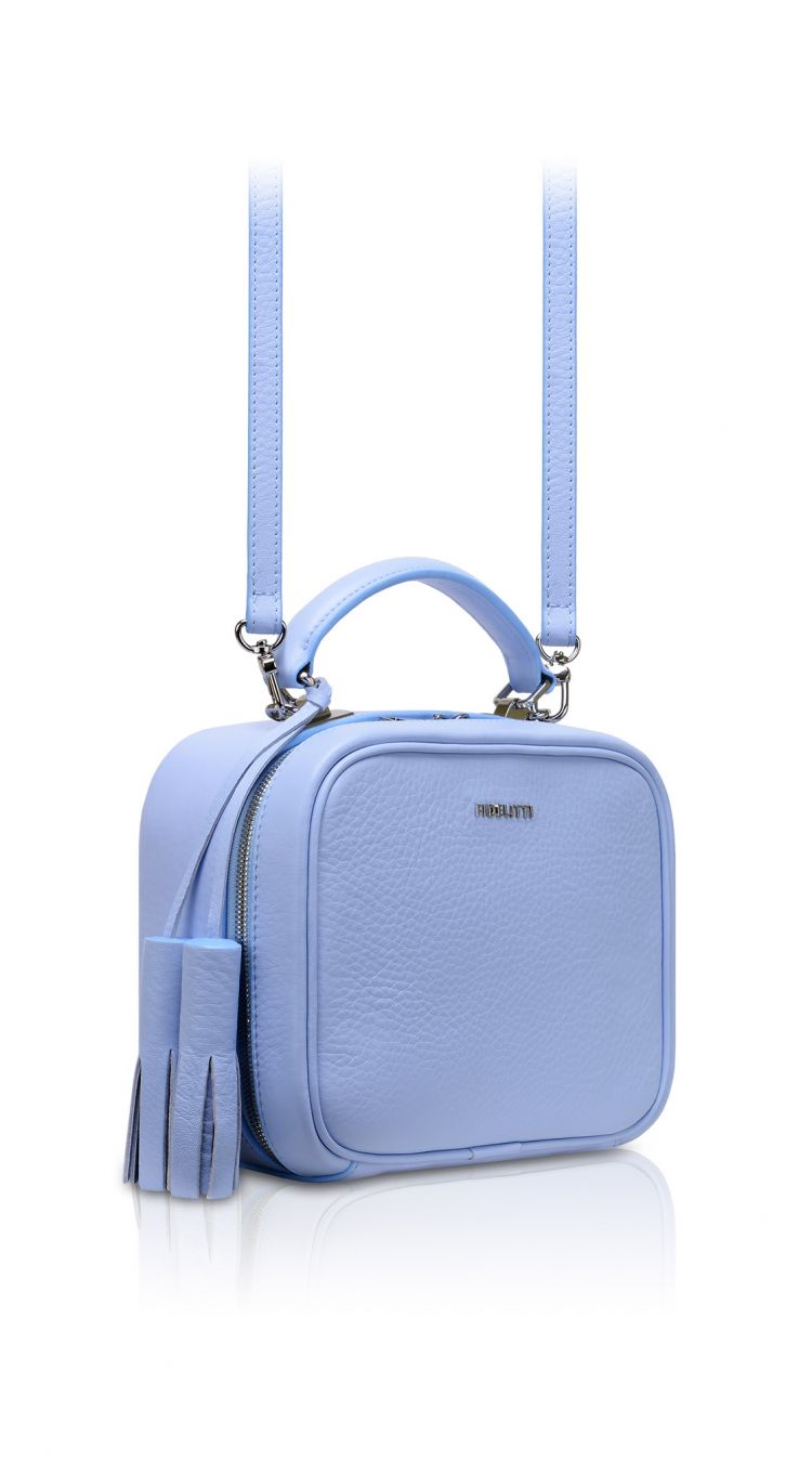 Woman Leather Cross Body Bag BonBon Blue