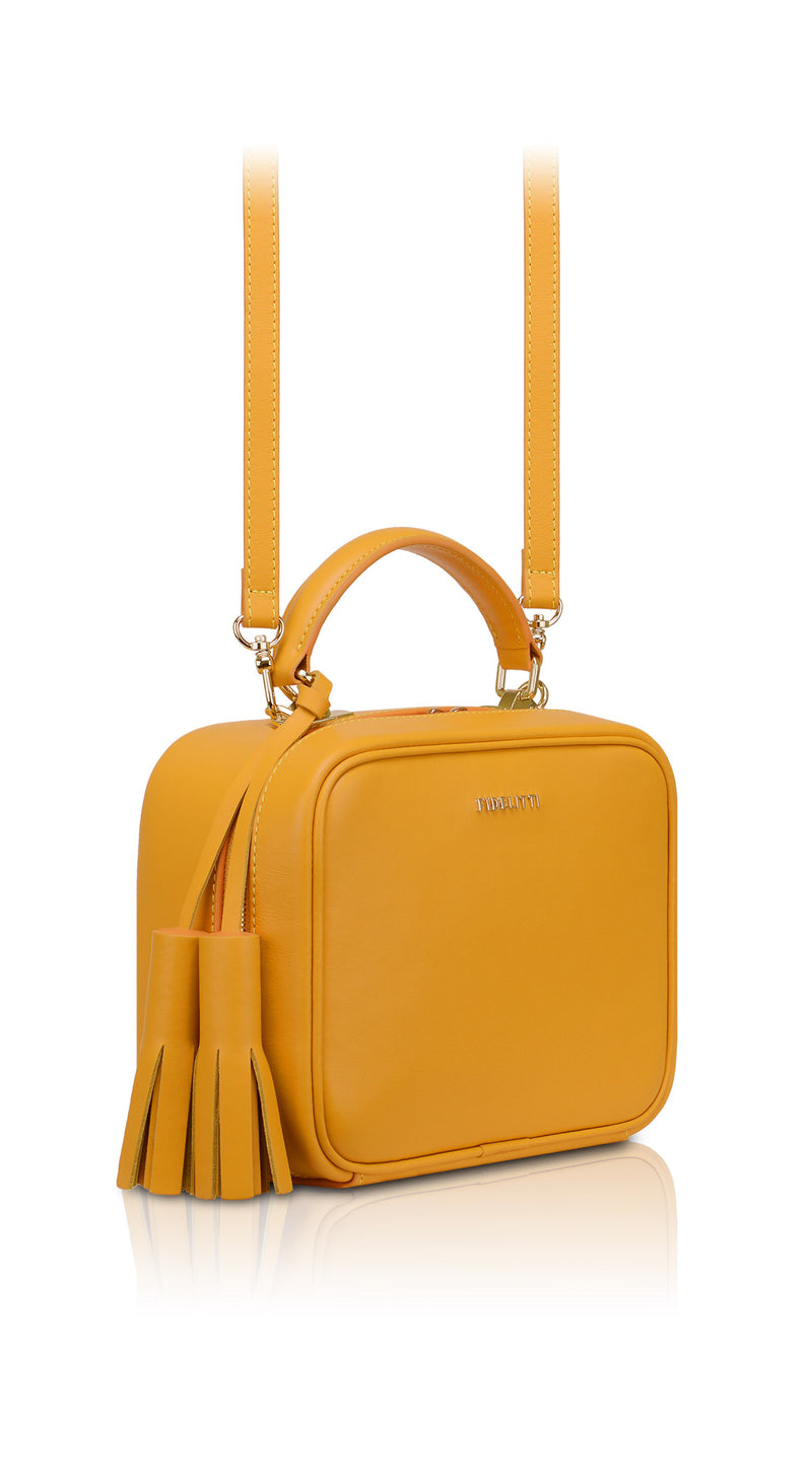 Woman Leather Cross Body Bag BonBon Dark Red