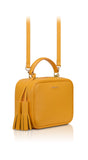 Woman Leather Crossbody Bag BonBon Yellow