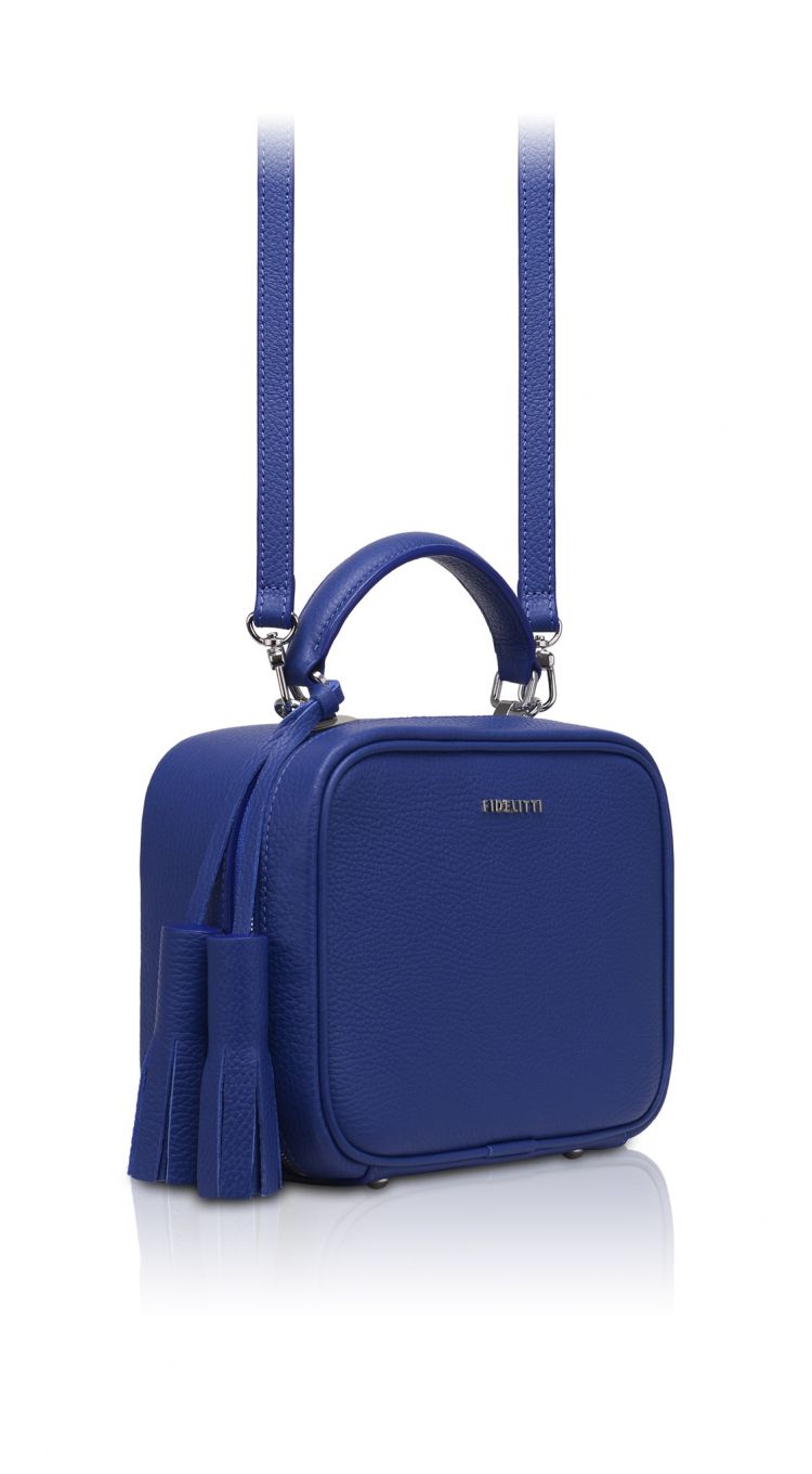 Woman Leather Crossbody Bag BonBon Mediumblue