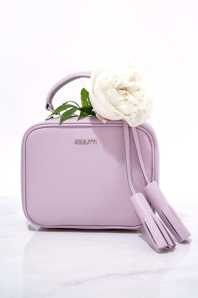 Woman Leather Cross Body Bag BonBon Mistyrose