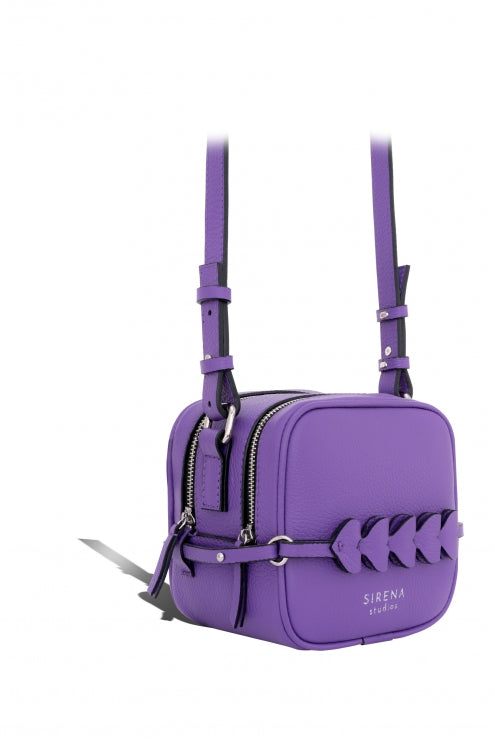 Woman Leather Bag Lady Anne CUORE Purple