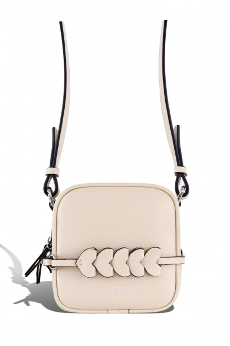 Woman Leather Bag Lady Anne CUORE Soft Beige