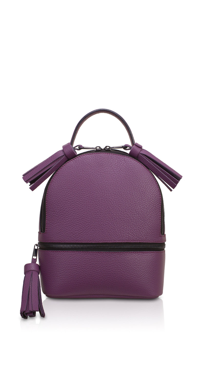 Woman Leather Backpack Lady Anne 'GO GO'  Blue Violet