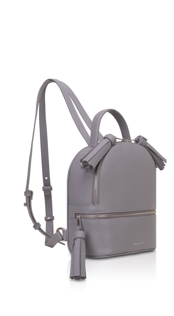 Woman Leather Backpack Lady Anne 'GO GO' Gray