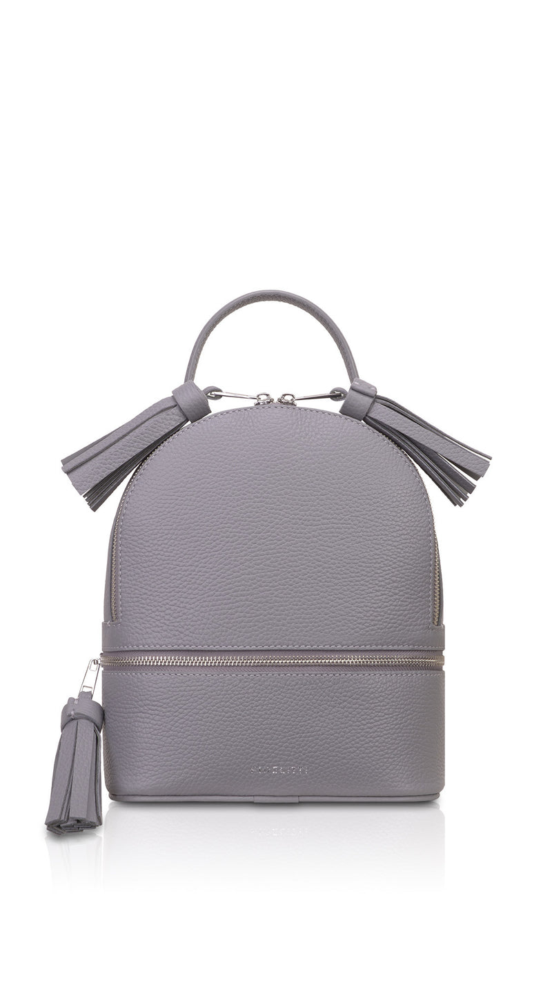 Woman Leather Backpack Lady Anne 'GO GO' Gray