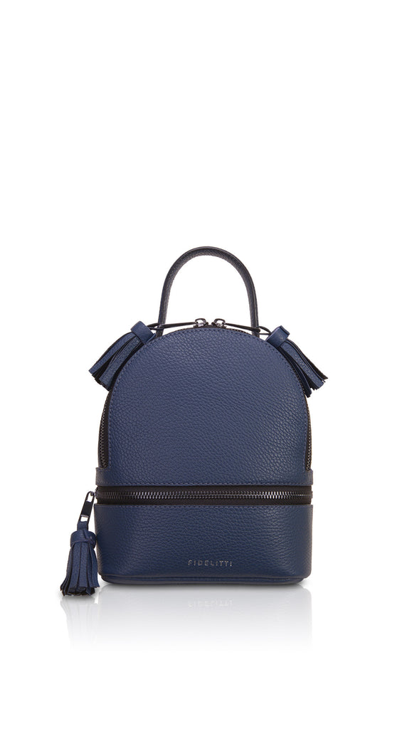 Woman Leather Backpack Lady Anne 'GO GO' Mini Dark Slate Blue