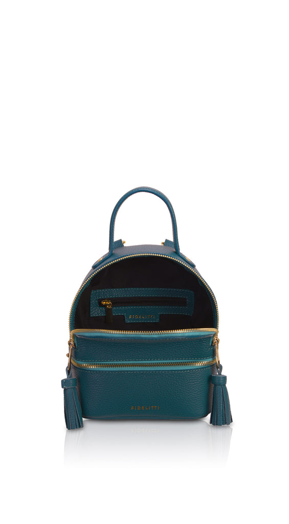 coccinelle leonie mini backpack Woman Leather Backpack Lady Anne 'GO GO' Mini Teal – Ankobags