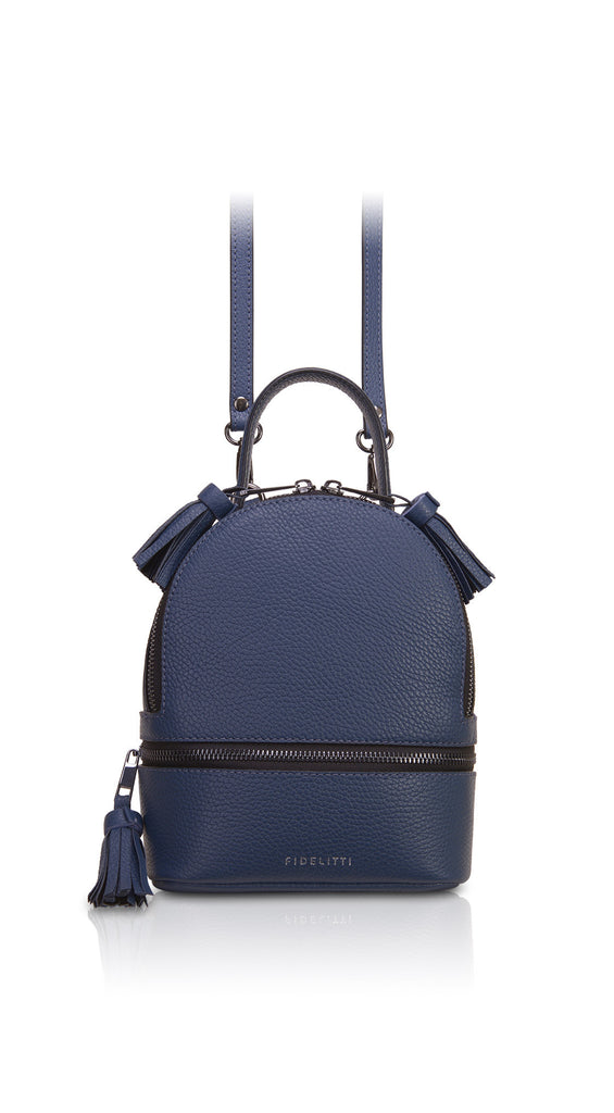 Woman Leather Backpack Lady Anne 'GO GO' Mini Dark Slate Blue